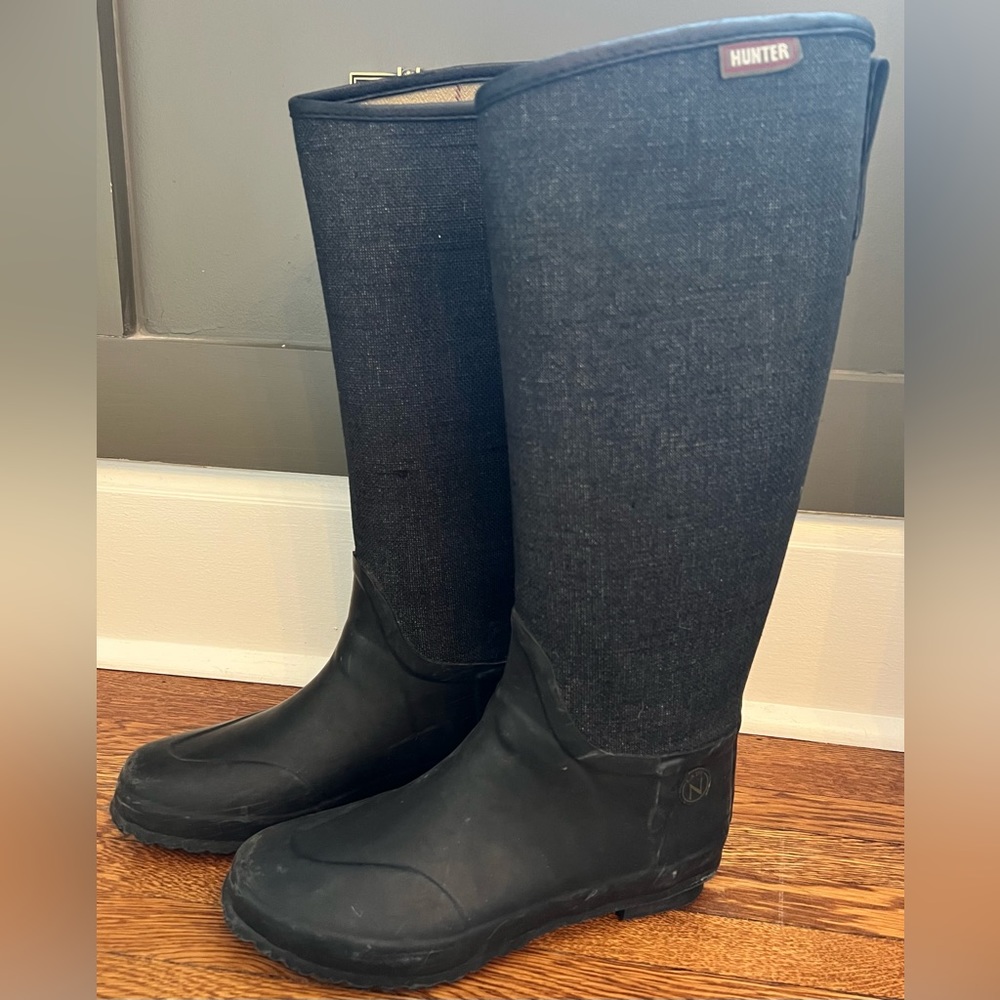 Hunter Limited Edition N Lady Tweed Rain Boots sz EU 40 US 8